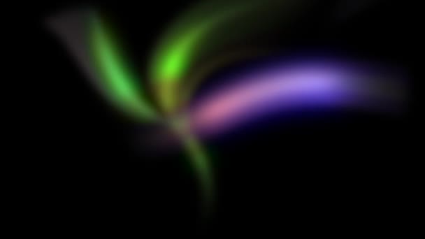 Neonfarbene Wellen und Lichter