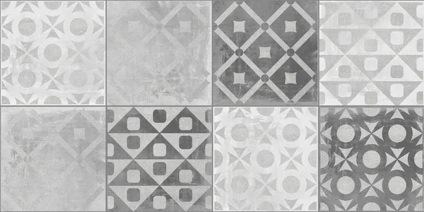 Cement textured mosaic background with geometric pattern. Suitable for floor and wall tiles.