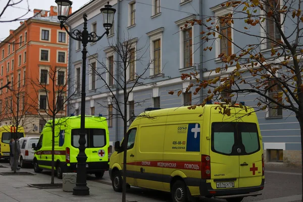Ambulances Straat Europa — Stockfoto