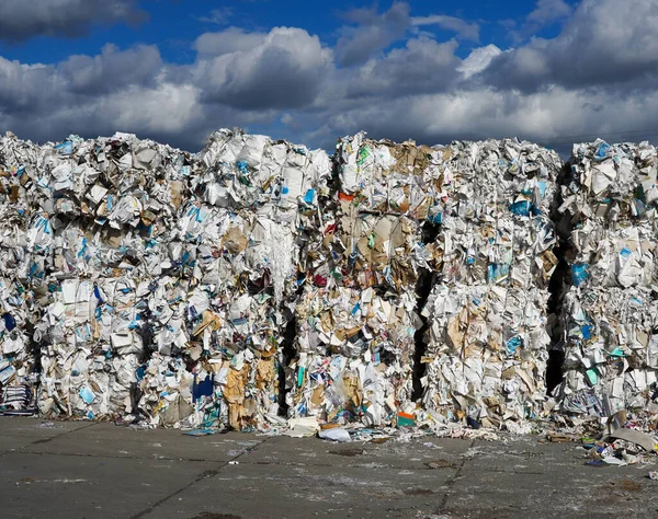 Büyük miktarda atık kağıdın fotoğrafı..