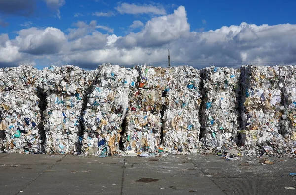 Büyük miktarda atık kağıdın fotoğrafı..