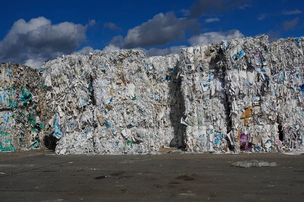 Büyük miktarda atık kağıdın fotoğrafı..
