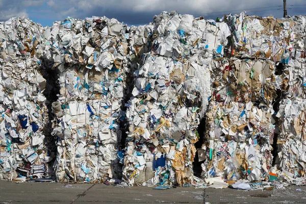 Büyük miktarda atık kağıdın fotoğrafı..