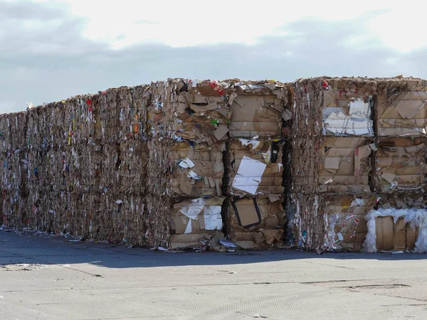 Büyük miktarda atık kağıdın fotoğrafı..