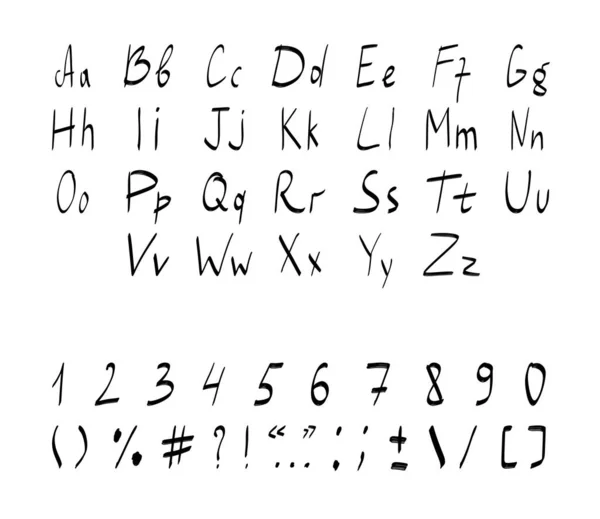 Vektor Set Aus Strukturierten Buchstaben Zahlen Und Satzzeichen Für Ihre — Stockvektor