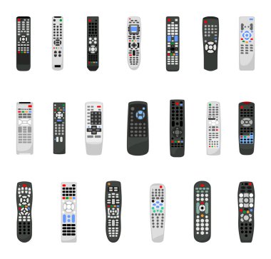 Televizyonlar ve diğer medya cihazları için vektör kolleksiyonu. Gerçekçi ayrıntılı çizimler.