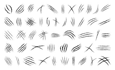 Soyut kedi çizikleri koleksiyonu.