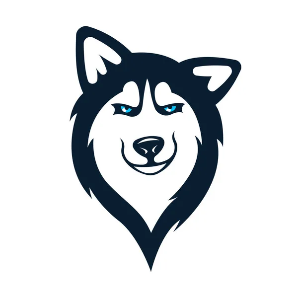 Syberyjskie Naklejki Husky Ego Pies Różnych Emocjach Ilustracje Wydruków Logo — Wektor stockowy