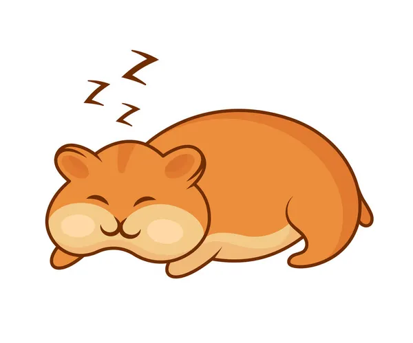 Vector Illustration Golden Hamster Pet Stickers Prints White Background Cute — Stock Vector