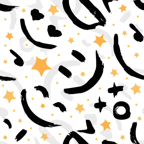 Pola Vektor Mulus Dengan Emoticon Dan Emoji Wallpaper Modern Dengan - Stok Vektor