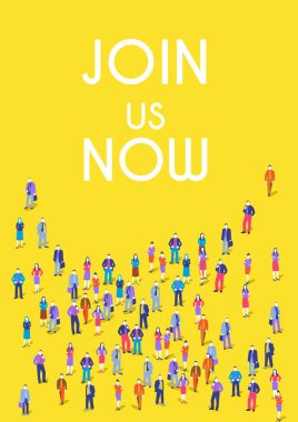 Poster, Banner, cover vs. için mükemmel insanların resimleme vektör grafiği.