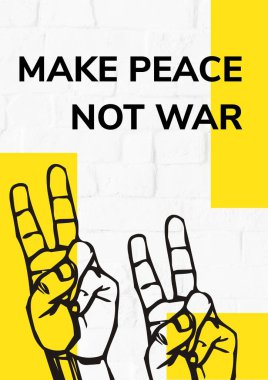 Barış imzası çizelgesi Poster, T-Shirt tasarımı vb. için iyi.
