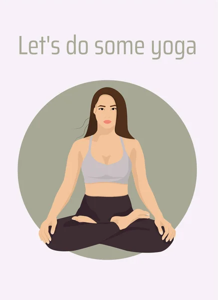 Bir yoga merkezi posteri. Nilüferli bir kız. Faceless tarzı poz veriyor..