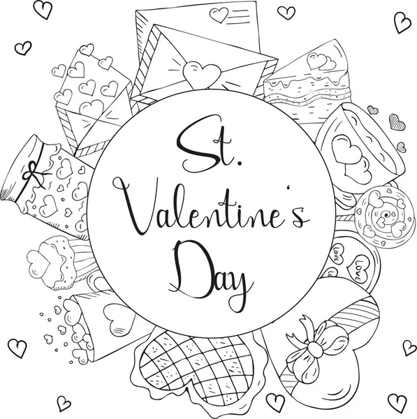 Illustration from the elements for Valentines Day — Vetor de Stock