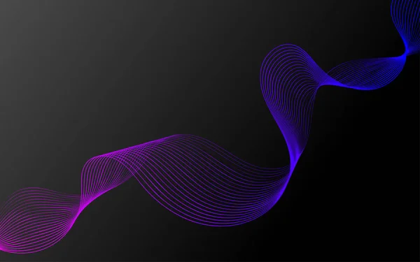 Dunkler Hintergrund mit abstrakten geometrischen Farbverläufen neonförmige Linien — Stockvektor