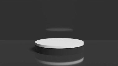 3D Dark Podyum teması. Ürün sunumu için siyah zarif gizem beyler.