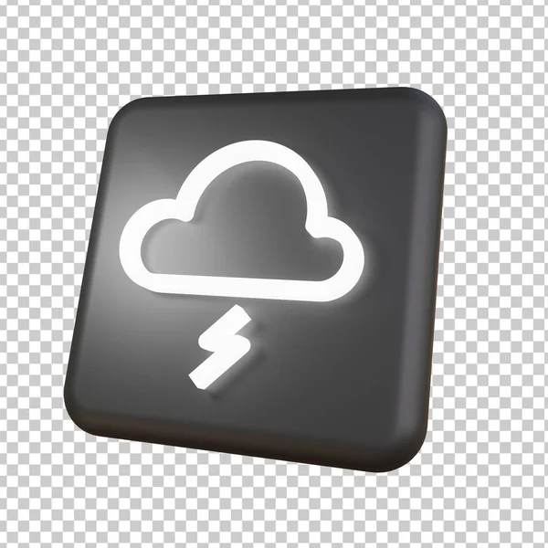 Иконка Погодного Шторма Знак Облака Дождливая Температура Шторма Иллюстрации Черная — стоковое фото