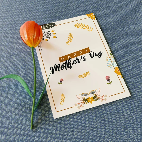 Happy Mother Day High Resolution Flower Fabric Cloth — Stock Photo, Image