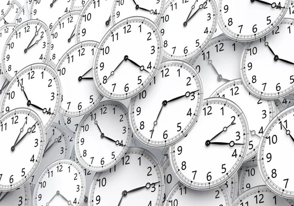 Clocks Clock Hands Pulled Twisted Out Regular Shape Used Ideas — Stock Photo, Image