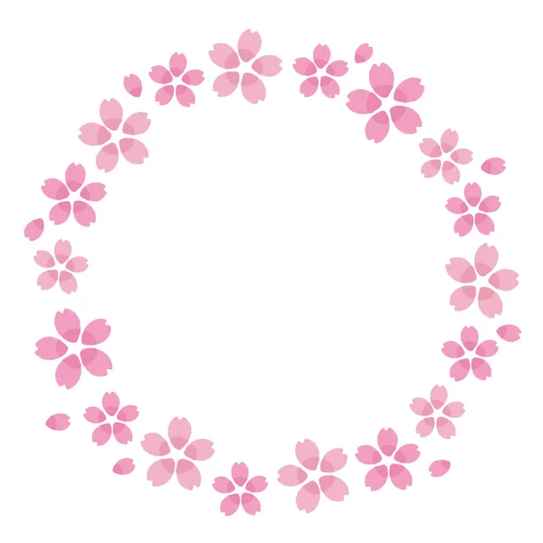 Cherry Blossom Frame Illustration — Stock Vector