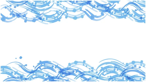 波の色の背景ベクトル図 — ストックベクタ