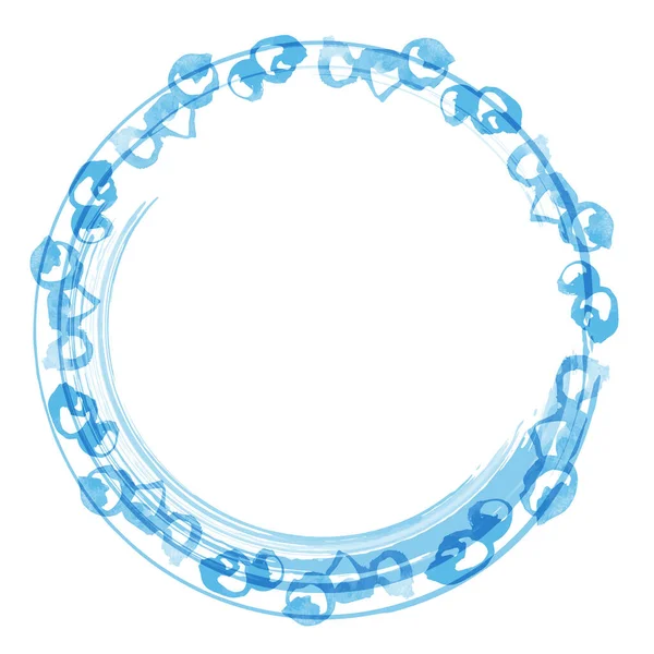 水の色の円ベクトル図 — ストックベクタ