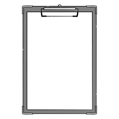 Illustration of a simple clipboard with a blank space