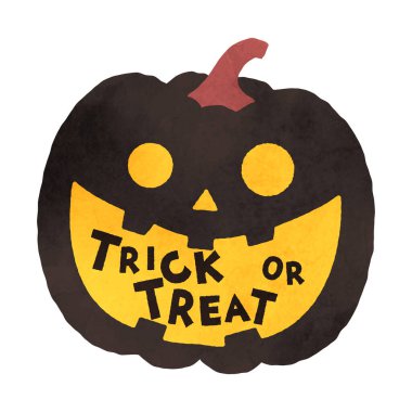 Suluboya tarzında Cadılar Bayramı için bir Jack-O-Lantern tasviri