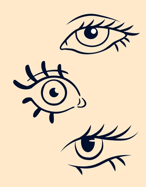 Eye Icon Vector Symbol Isolated Minimalism Design Logo — Stockvector
