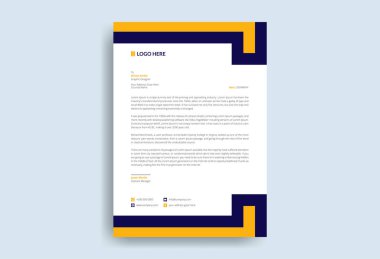 İş antetli antetli, modern şirket antetli şablon tasarımı, soyut Letterhead Tasarım Şablonu