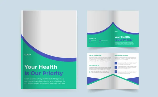 Health Medical Care - Bifold Brochure Template, Modern Medical Bifold Brochure, Medical Clinic Bifold Brochure.