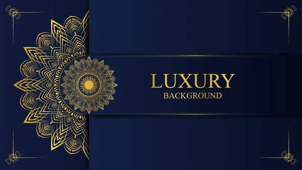 Luxe Mandala Achtergrond Met Gouden Arabesque Patroon Arabisch Islamitisch Oosten — Stockvector