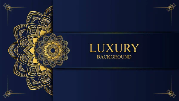 Luxe Mandala Achtergrond Met Gouden Arabesque Patroon Arabisch Islamitisch Oosten — Stockvector