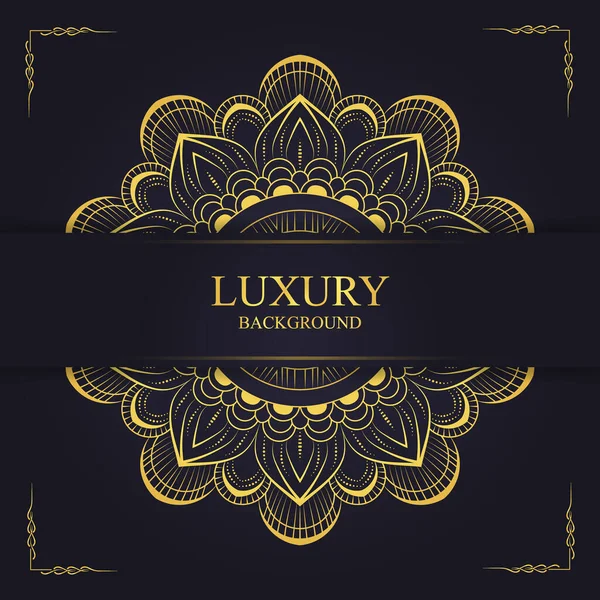 Luxe Mandala Achtergrond Met Gouden Arabesque Patroon Arabisch Islamitisch Oosten — Stockvector