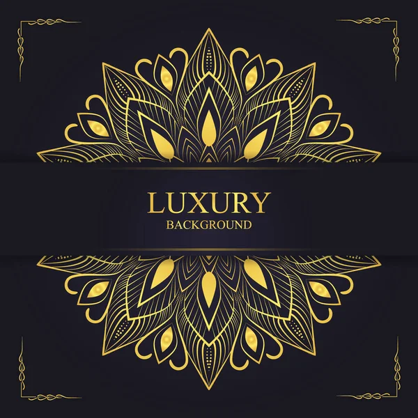 Luxe Mandala Achtergrond Met Gouden Arabesque Patroon Arabisch Islamitisch Oosten — Stockvector