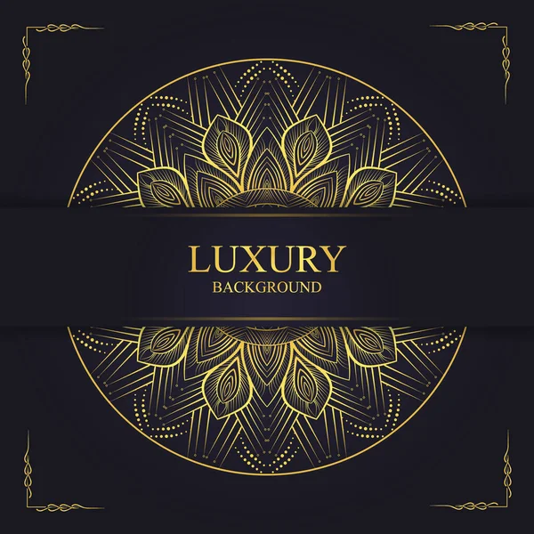 Luxe Mandala Achtergrond Met Gouden Arabesque Patroon Arabisch Islamitisch Oosten — Stockvector