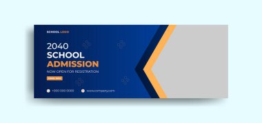 Okulun facebook kapak şablonu, okulun fackbook kapağı, sosyal afiş şablonu