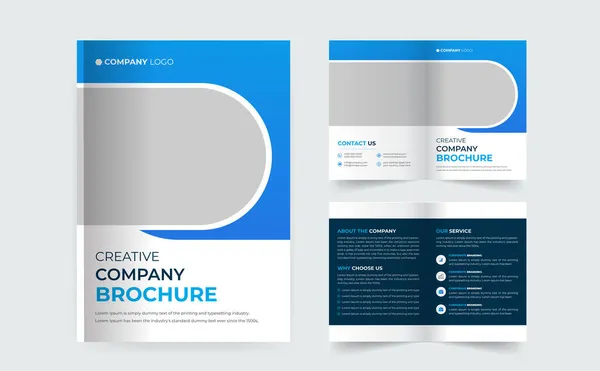 Orange Business Broschüre Vorlage Layout Design Seitige Corporate Broschüre Editierbare — Stockvektor