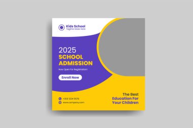 Okul Kabul Sosyal Medya Posta Şablonu
