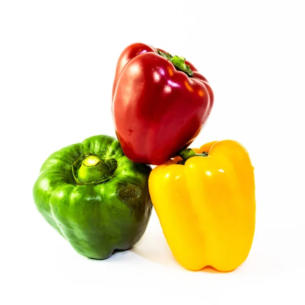 Red Yellow Paprika Collection Rotten Green Paprika Stock Photo