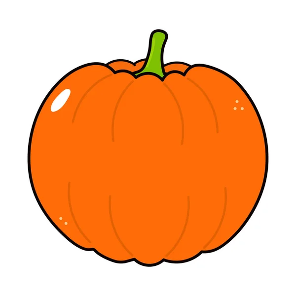 Cute Funny Pumpkin Character Vector Hand Drawn Traditional Cartoon Vintage — 스톡 벡터