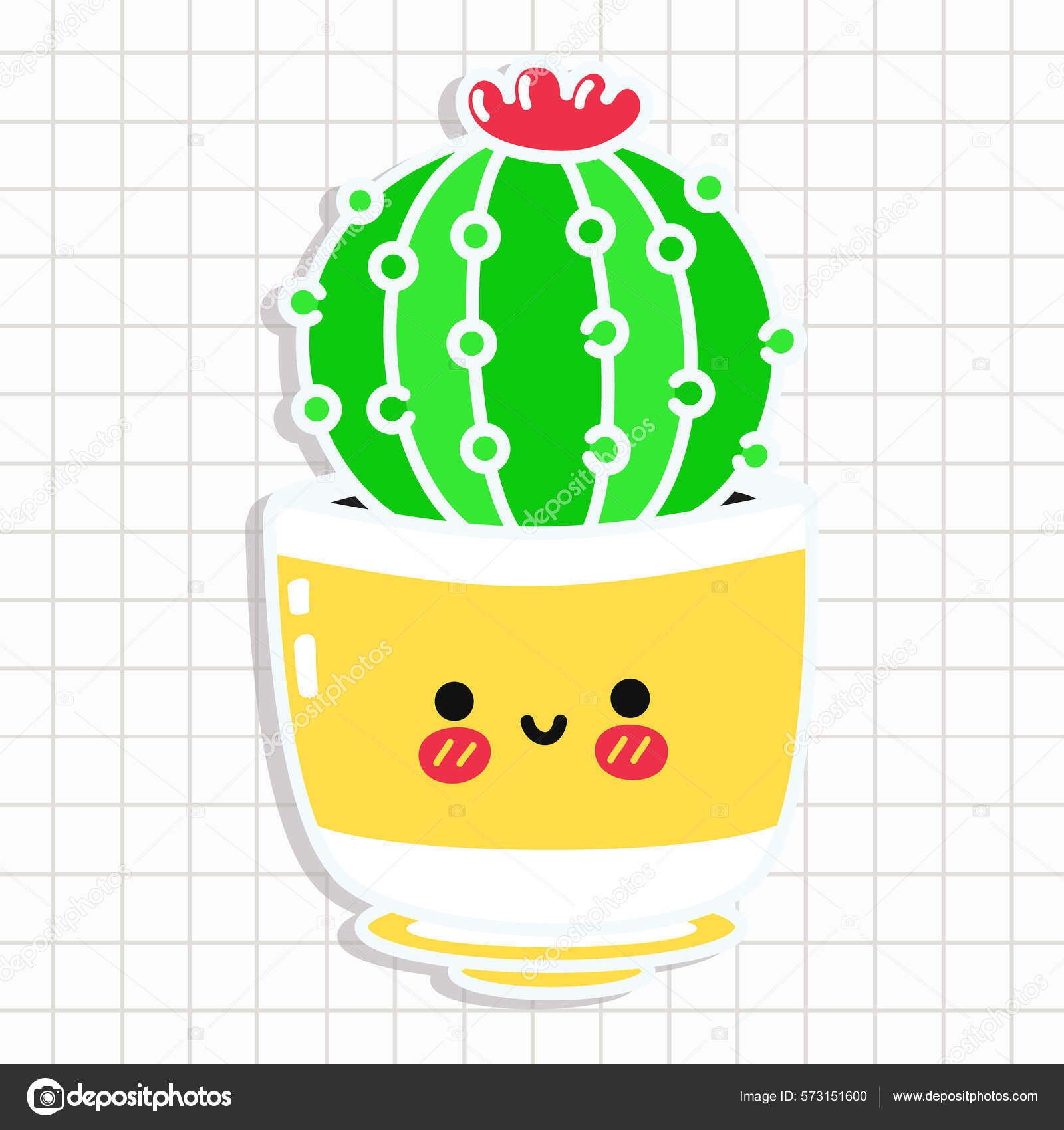 Como desenhar Cactus Kawaii 