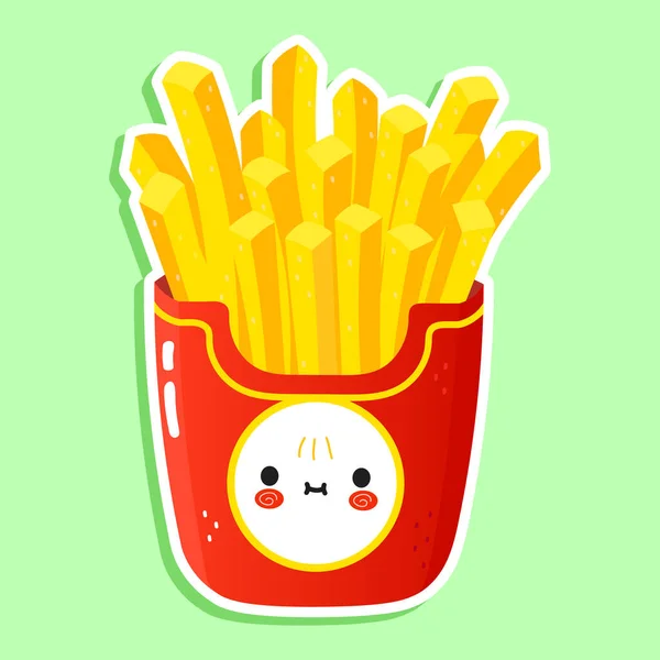 Kawaii Food Collection stock vector. Illustration of fries - 149034349