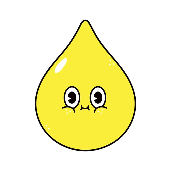 Cute Funny Drop Urine Character Vector Hand Drawn Traditional Cartoon — Vettoriale Stock