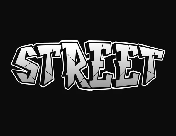 Pouliční Slovo Graffiti Styl Písmena Vektor Ručně Kreslené Kreslené Kreslené — Stockový vektor