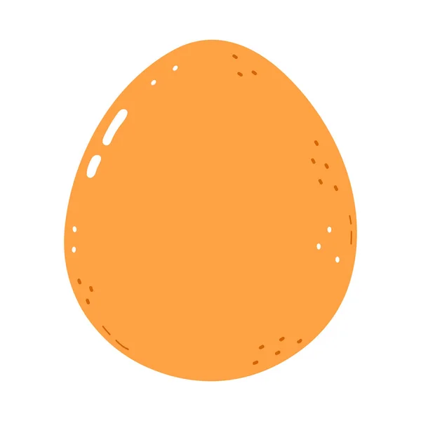 有趣的鸡蛋角色 有趣的鸡蛋角色 矢量手绘卡通人物插图图标 被白色背景隔离 蛋的性格概念 — 图库矢量图片
