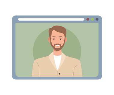 Web sitesindeki işadamı