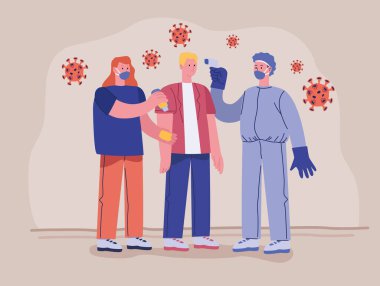 Covid19 hasta çift ve doktor