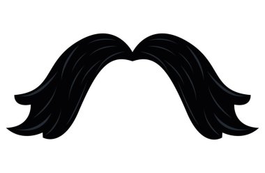 Bıyık siyah siluet tarzı