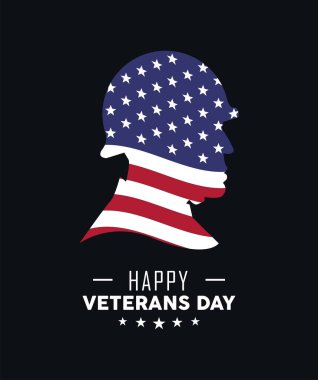 Amerikan bayrağı asker.